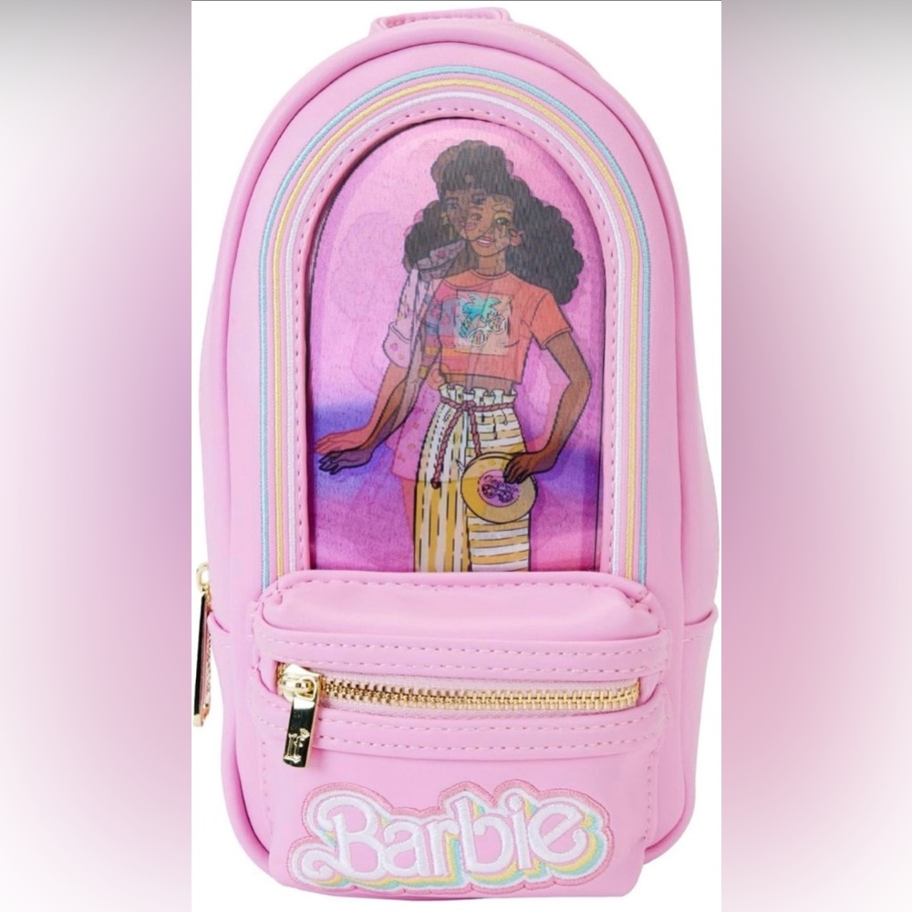 Barbie Pink Backpack with Character Design - Picture 2 of 4